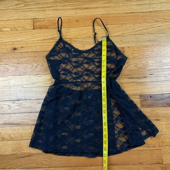 Victorias Secret Y2k Black Mesh Slip Dress Size M - Picture 4 of 8